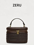 Shein - Minimalist Niche Woven Patchwork Box Bag