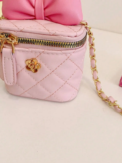 Shein - Bow Design Girls Mini Chain Strap Versatile Chic Shoulder Bag