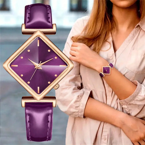 Shein - An Elegant And Fashionable Women Rhombus-shaped Alloy Watch