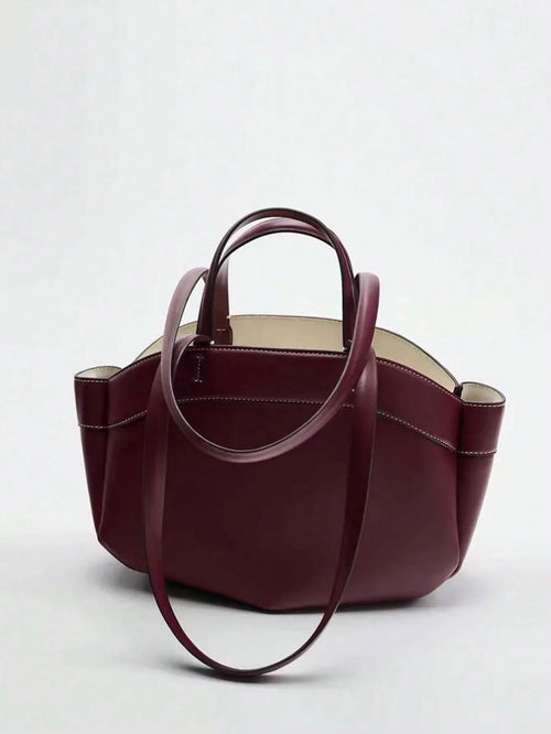 Shein - New Women's Handbag, Large Capacity Pu Material Tote Bag