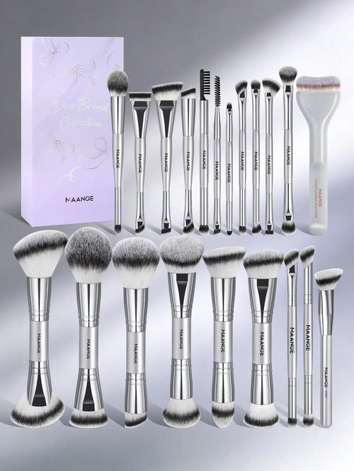 Shein - Maange 6/21pcs Professional Makeup Brush Set With Storage Box