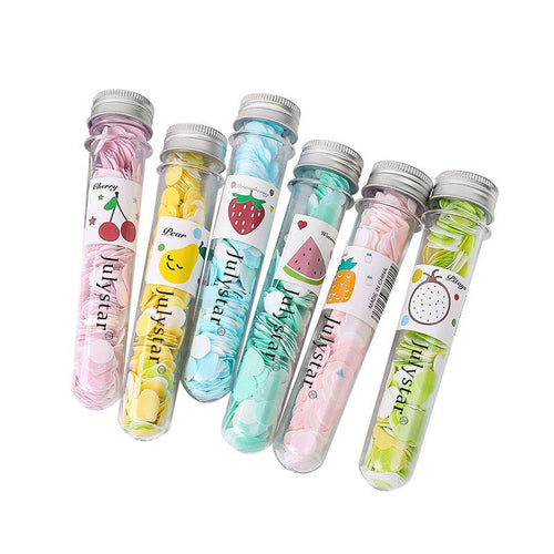 Julystar 1-pcs Unique Portable Hand Paper Soap Flower Bottled Disposable Soap Paper Sheet