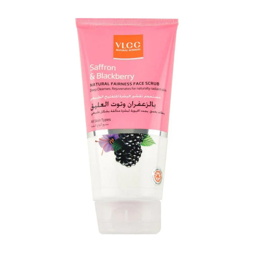 Vlcc - Saffron & Blackberry Natural Fairness Face Scrub - 150 Ml