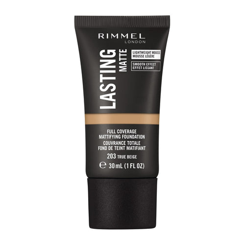 Rimmel London - Lasting Finish Matte Foundation, 203 True Beige, 30ml