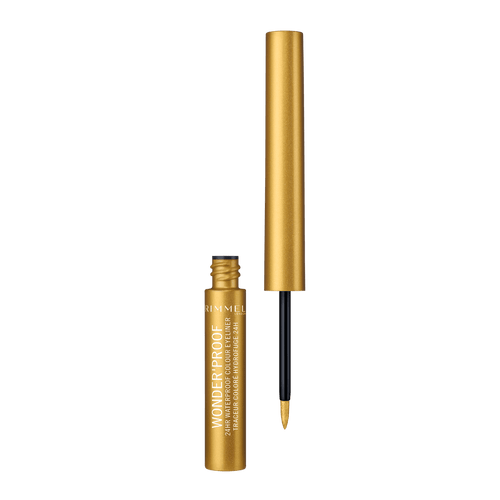 Rimmel London - Wonderproof 24hr Waterproof Colour Eyeliner, 007 - Shiny Gold, 1.4ml