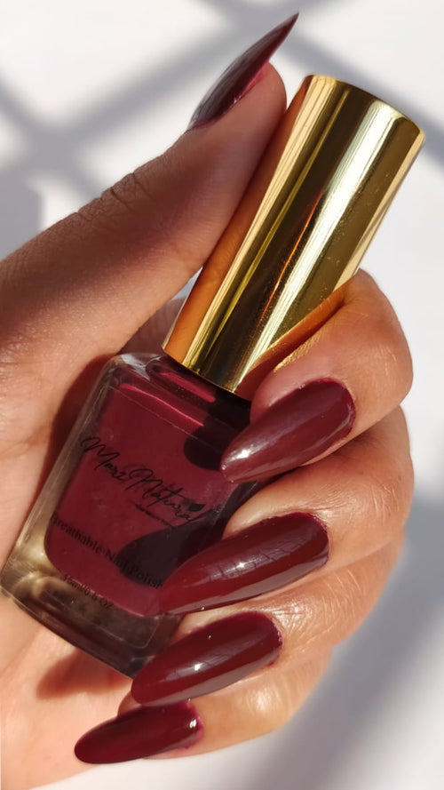 Ecomdyno - Maroon Brown - Breathable Nail Polish