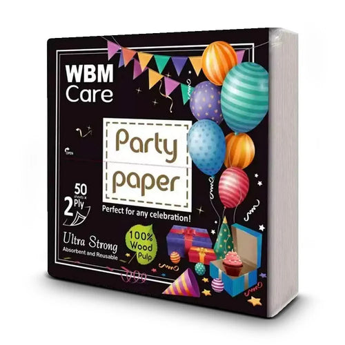 Wbm - Party Paper 2ply 170g - 50 Sheets