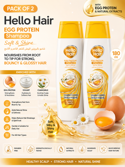 Pack of 2 Hello Hair - Egg Protein Shampoo
