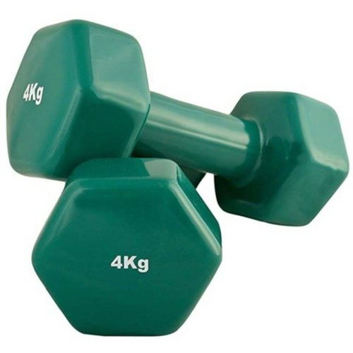 VINYL DUMBELL COLORFUL PAIR 4KG