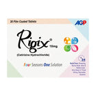 Rigix Tablets 10mg 30's – Cetirizine Hydrochloride Allergy Relief Tablets