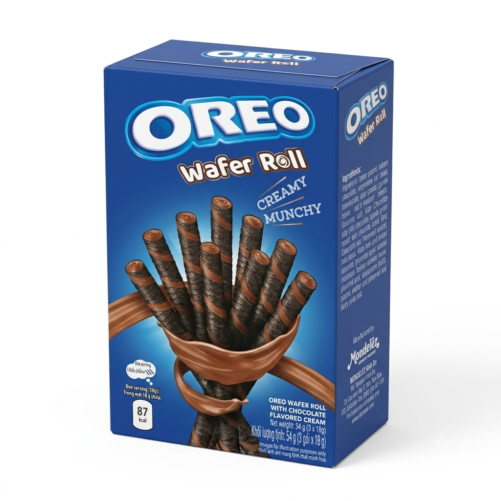 OREO WAFER ROLL CREAMY MUNCHY WITH CHOCOLATE 54 G