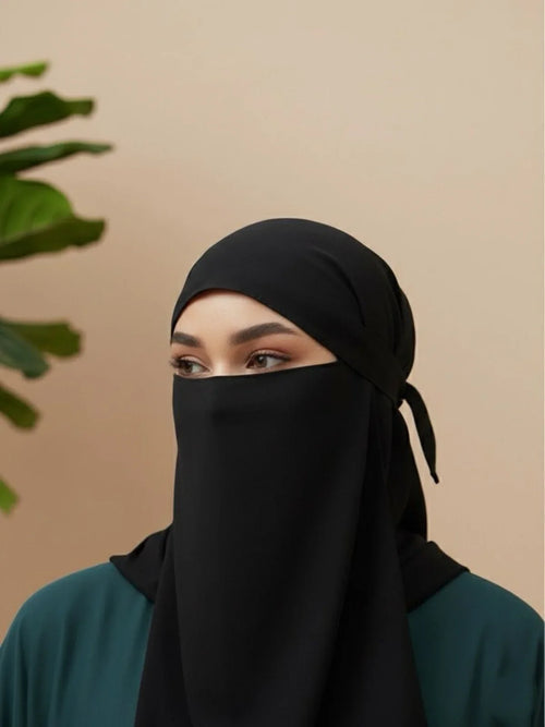 Hijabgallery - Half Niqab Black