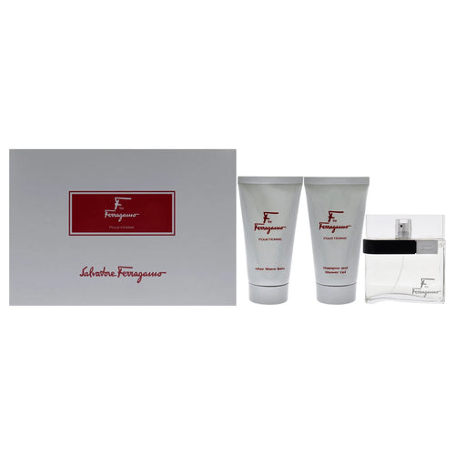 Gift Set - Ferragamo Men 3s Set (edt 100ml+shampoo& S/g 75ml+a/s 75ml)