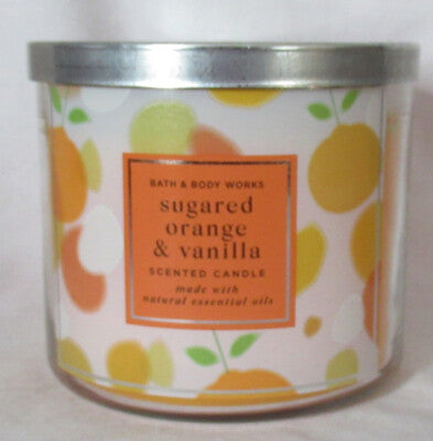 Bath & Body Works Sugared Orange & Vanilla 3 Wick Candles 414gms