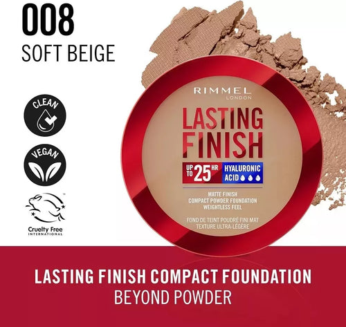Rimmel - Lasting Finish Compact Powder Foundation - 008 Soft Beige