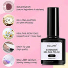 Shein - 4pcs 8ml Acrylic Gel For Nail Extension Clear White Poly UV Nail Art Gel Crystal Hard Gel Polish Manicure Tips
