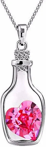 Dama Rusa- Pink Bottle Of Love Pendant Necklace For Women- Tm-pn-10-pk
