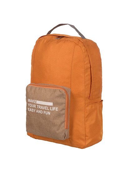 Rangoon - Orange Foldable Travel Backpack