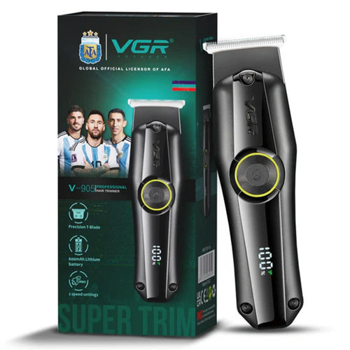 Vgr - V-905 Professional Cordless Rechargeable Hair Trimmer With Usb Charging Cable, Led Display, Precision T Blade