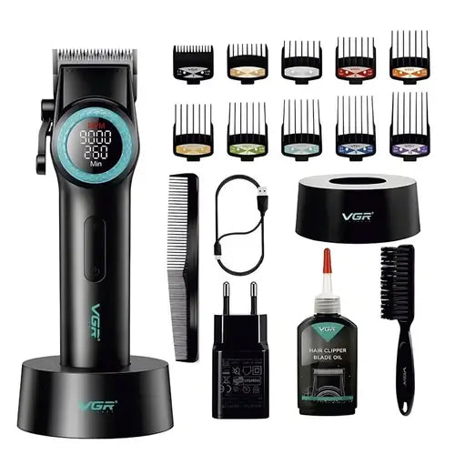 Vgr - Professional Salon Quality Hair Clipper Dlc Diamond-coated Blade(grey)